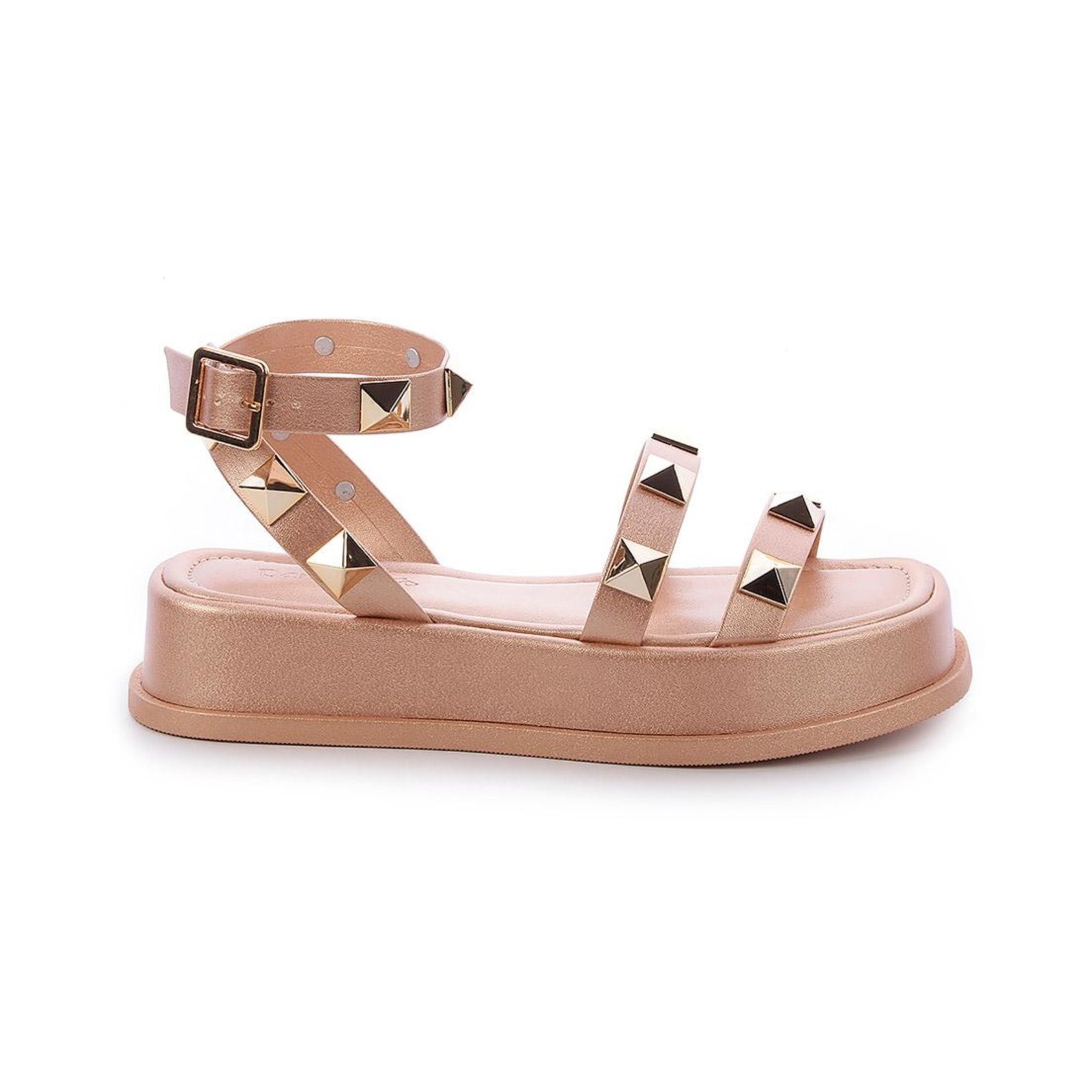 Sandália DAFITI SHOES Plataforma Dourada - Compre Agora