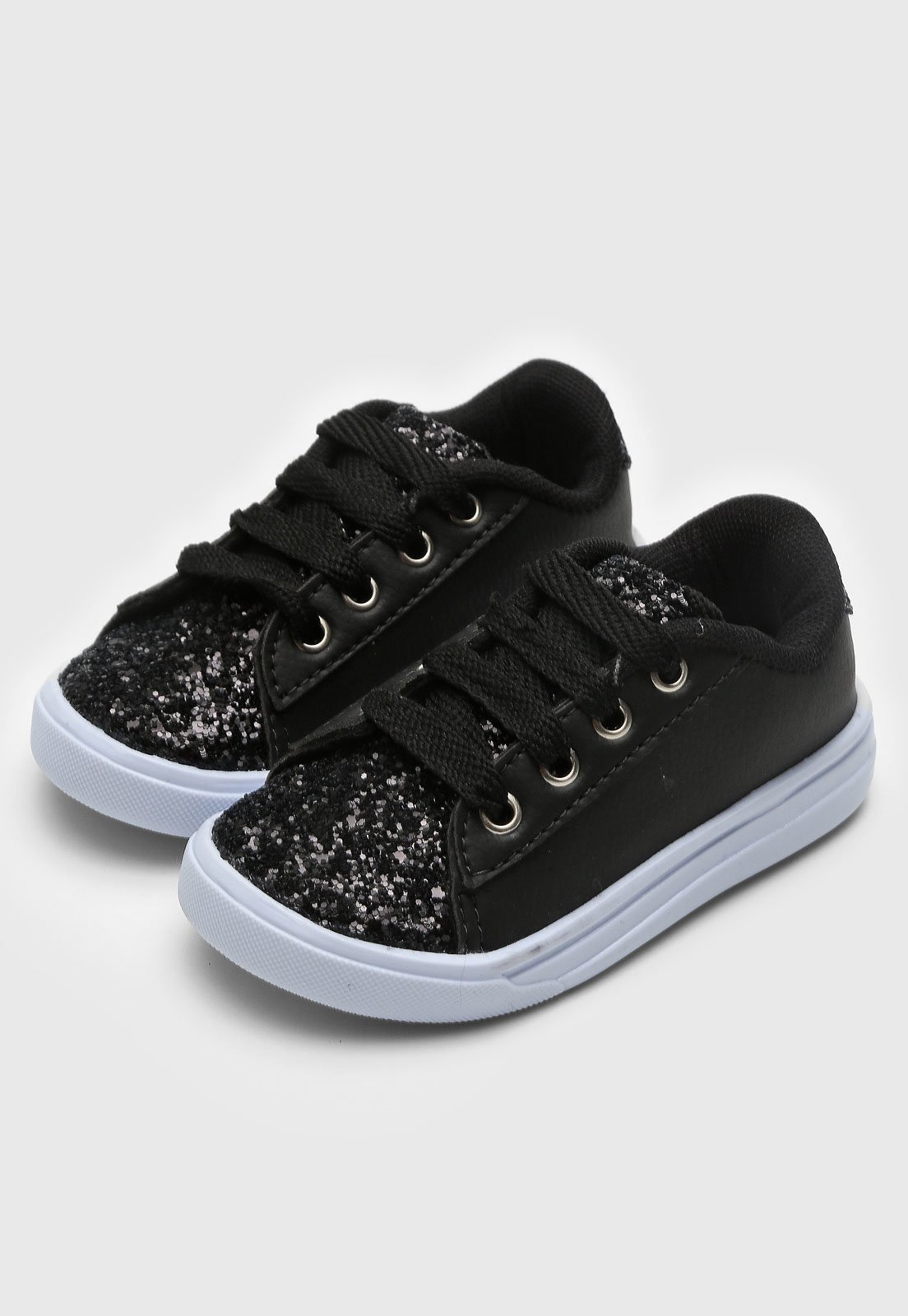 Casual Tênis DAFITI SHOES Glitter Preto - Compre Agora