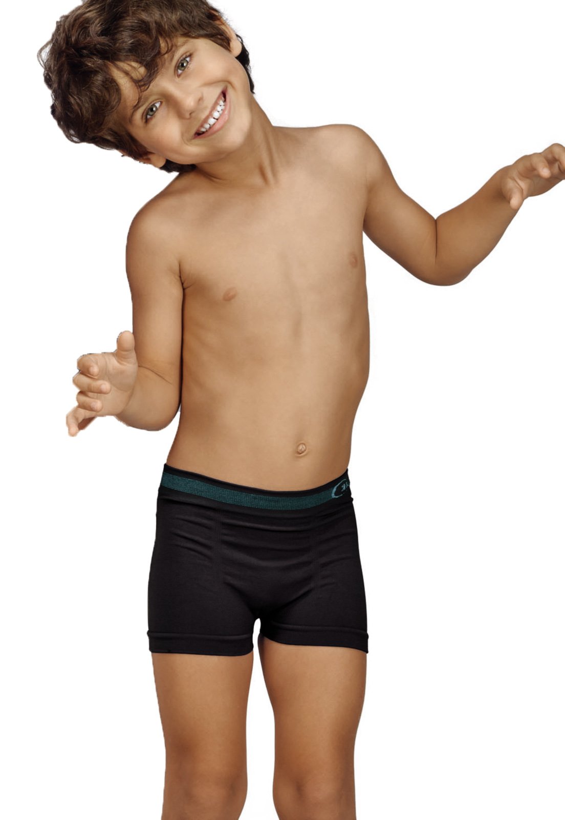 Cueca Infantil Boxer Junior Ultraleve DeMillus 90024 Preto - Compre ...