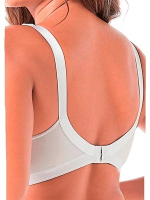 Kit com 2 Sutiãs com Aro e sem Bojo Support Control Demillus 64905 Taça C Branco