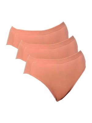 Kit com 3 Calcinhas Alta Lithos Demillus 26014/56014 Bege