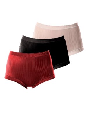 Kit com 3 Calcinhas Demillus 26406 Vermelho