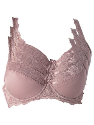 Kit com 3 Sutiãs com Aro e Bojo Iridien Demillus 65204 Taça B Roxo