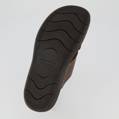 Chinelo Democrata Slide Transpassado Lazy Marrom