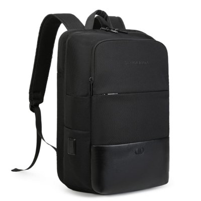 Mochila Democrata Executiva Smart Cabo USB Multicompartimentos Para Notebook MOC11902 Preto