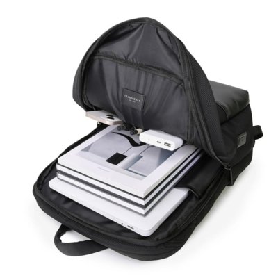 Mochila Democrata Executiva Smart Cabo USB Multicompartimentos Para Notebook MOC11902 Preto
