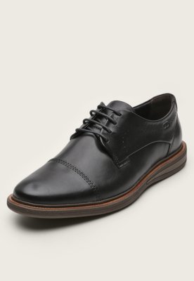 Sapato de Couro Democrata Liso Preto