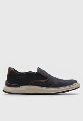 Slip On Democrata Recortes Azul-Marinho