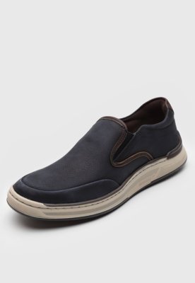 Slip On Democrata Recortes Azul-Marinho