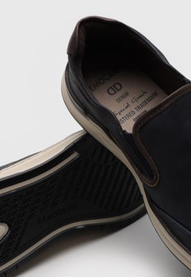 Slip On Democrata Recortes Azul-Marinho