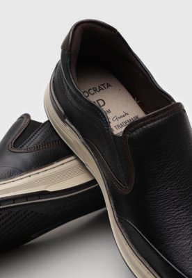 Slip On Democrata Recortes Preto