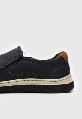 Tênis Slip On Democrata Liso Azul-Marinho