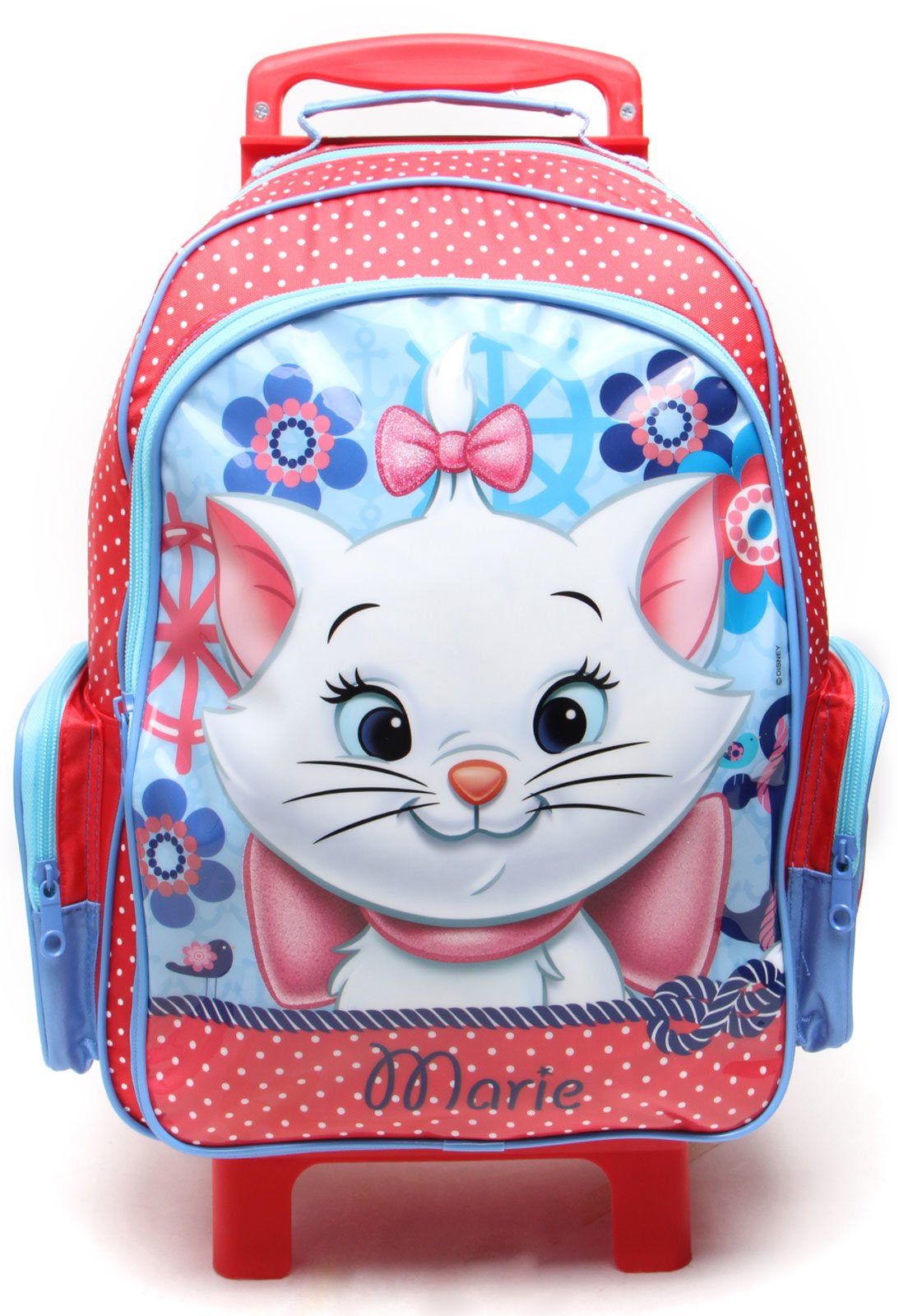 Mochila c/Rodinhas Grande e estojo Gatinha Marie Dermiwil