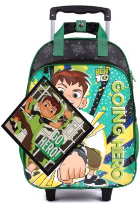 Mochila de Rodinhas Dermiwill G Ben10 Verde Menor preço em Mochila de Rodinhas Dermiwill G Ben10 Verde