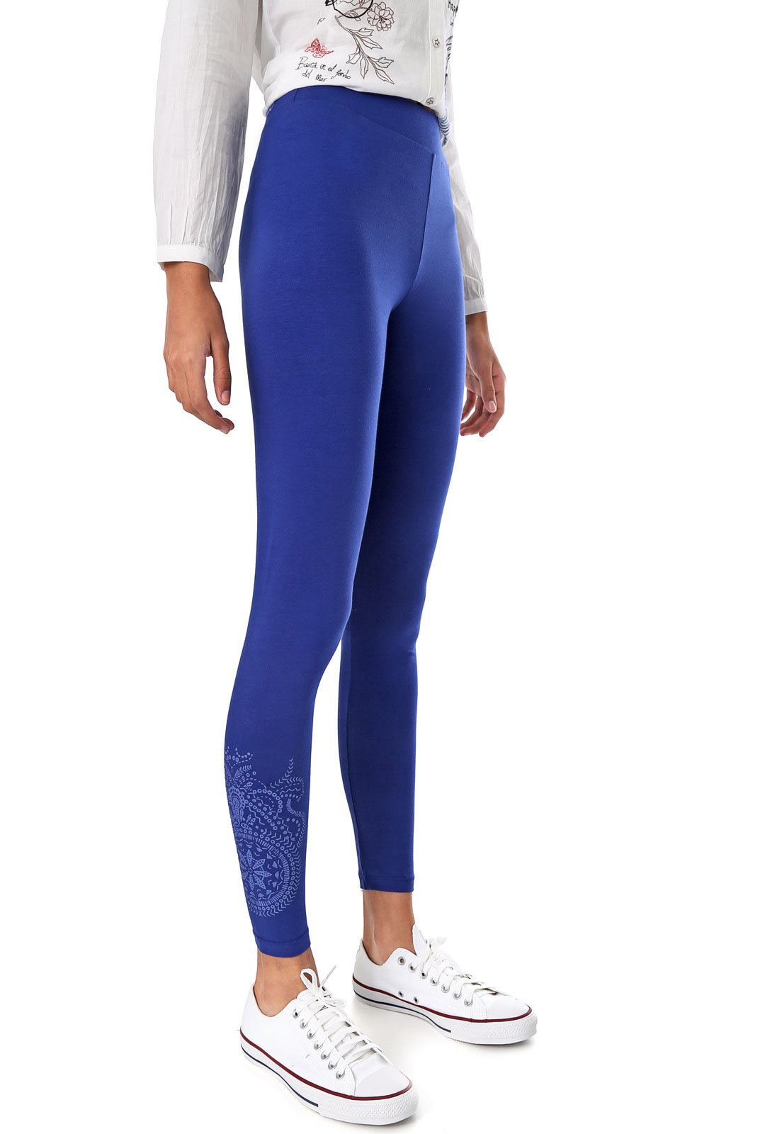 Legging Desigual Fresia Azul - Compre Agora | Dafiti Brasil