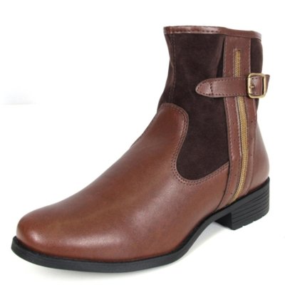 Bota Casual Neway Dhl Calçados Cano Médio Zíper Whisky Menor preço em Bota Casual Neway Dhl Calçados Cano Médio Zíper Whisky
