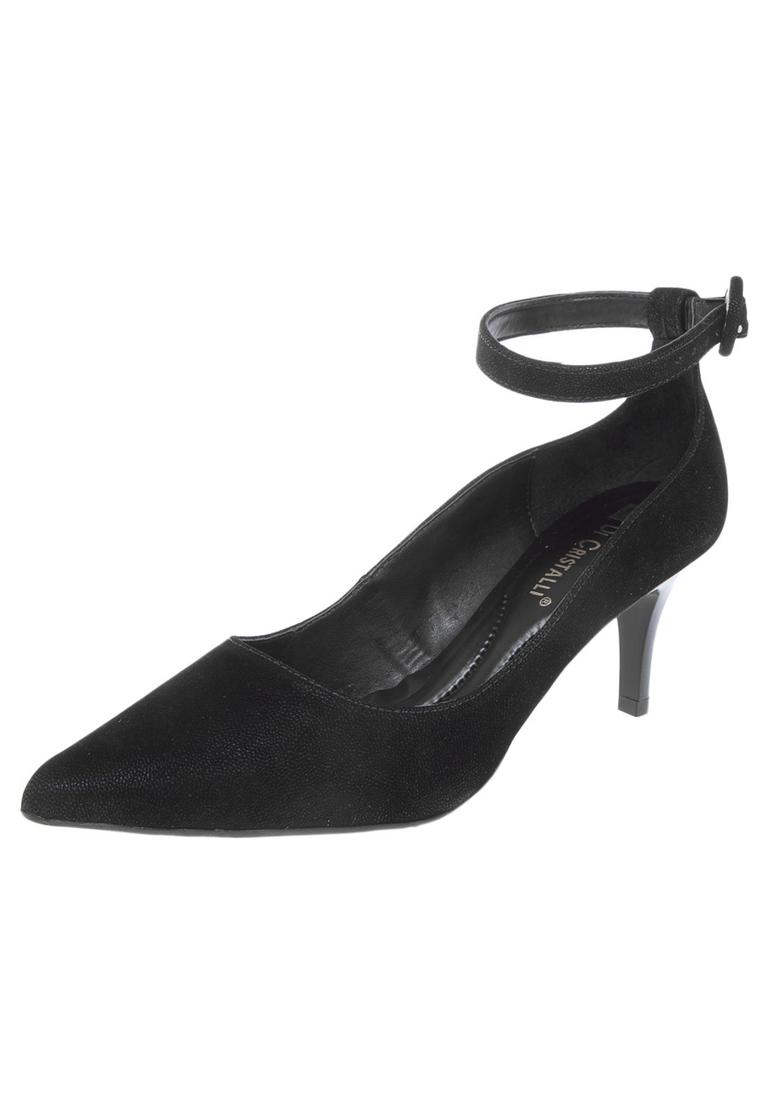 Scarpin di best sale cristalli preto