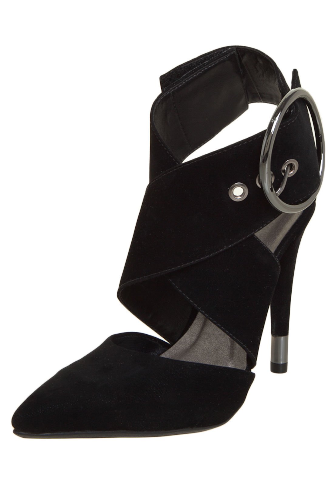 scarpin di cristalli preto
