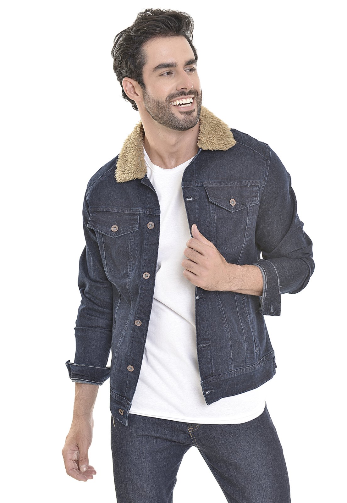 jaqueta jeans ovelha masculina