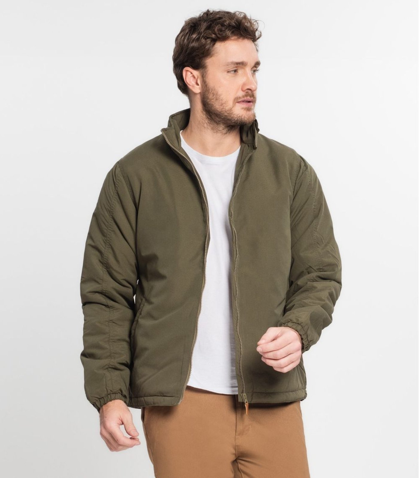 Jaqueta Masculina Em Suede Diametro Verde