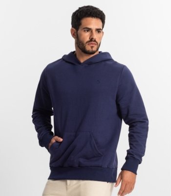 Moletom Masculino Com Capuz Básico Diametro Azul