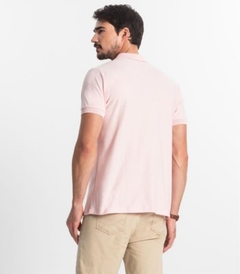 Polo Masculina Básica Diametro Rosa