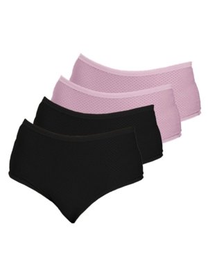 Kit com 4 Calcinhas Alta Dilady 203203 Plus Size Rosa
