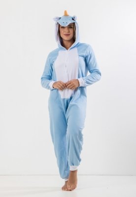 Menor preço em Pijama Diluxo Macacão Unicórnio Azul