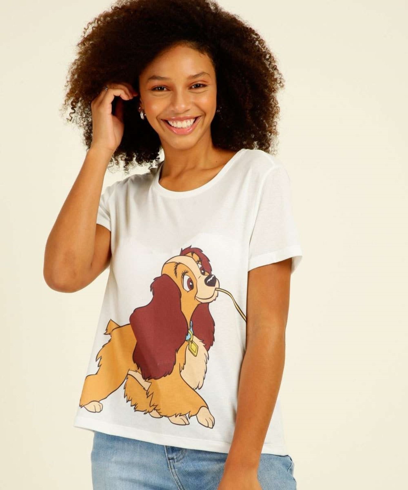 Blusa Plus Size Feminina A Dama E O Vagabundo Disney