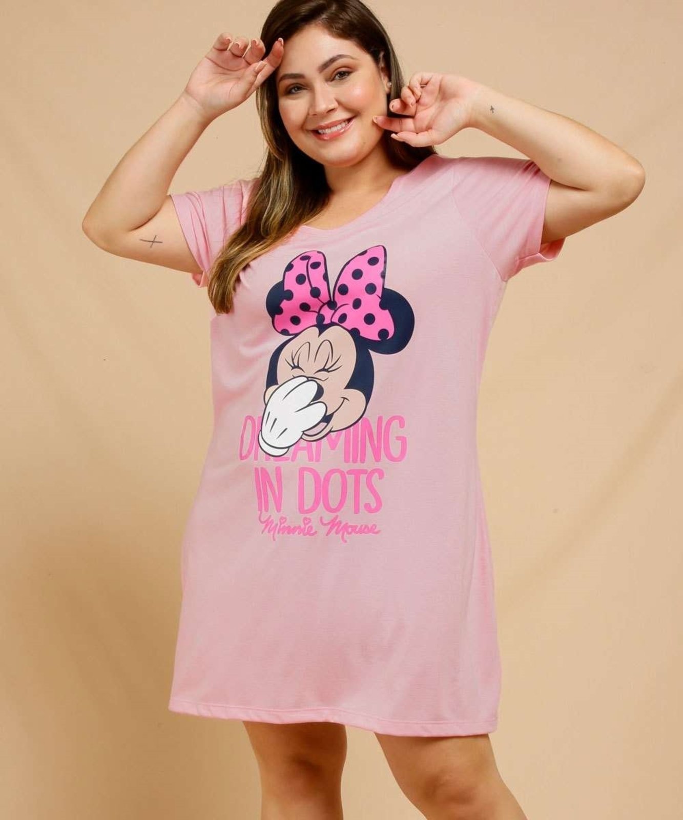 Camisola Feminino Plus Size Friday Pink