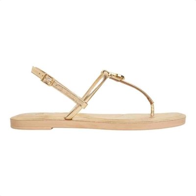 Sandália Rasteira Dm Minimal Chic Dourada