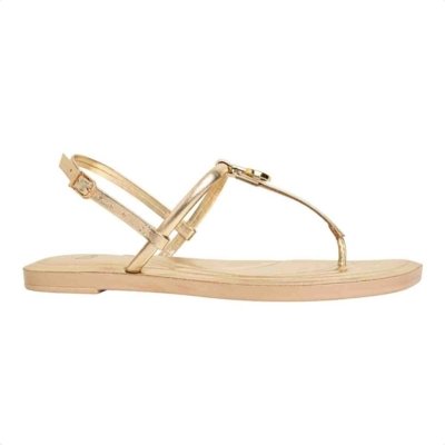 Sandália Rasteira Dm Minimal Chic Dourada