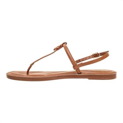 Sandália Rasteira Dm Minimal Chic Marrom