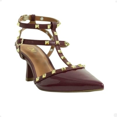 Scarpin Rockstud Obsession Vinho