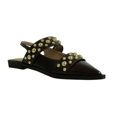 Slingback Obsession Spikes Marrom Dm