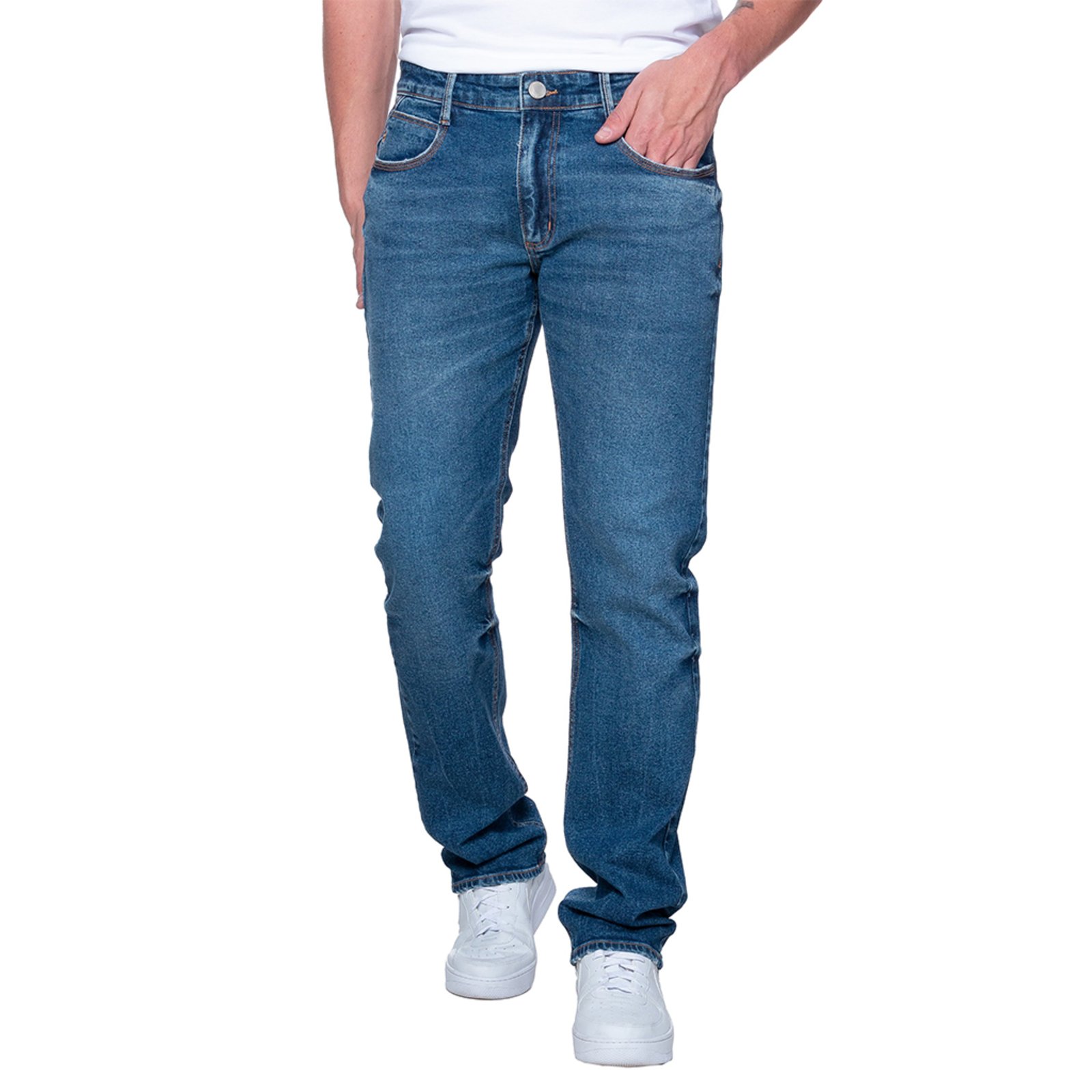 Calça Jeans Masculina Slim Antonio Índigo - Compre Agora