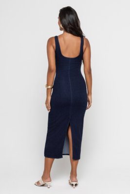 Vestido Midi Basic Confort Blue Doct