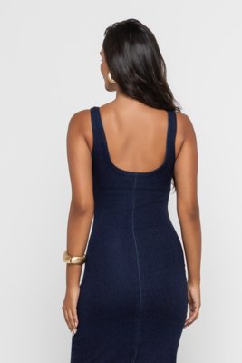 Vestido Midi Basic Confort Blue Doct