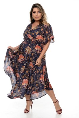 Vestido Domenica Solazzo Liberty Plus Size Menor preço em Vestido Domenica Solazzo Liberty Plus Size