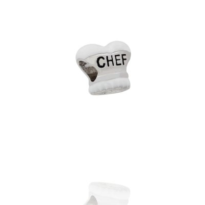 Berloque Dona Diva semi joias Chef Gourmet Branco Menor preço em Berloque Dona Diva semi joias Chef Gourmet Branco