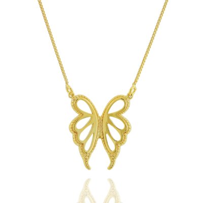 Colar Dona Diva Semi Joias Borboleta Dourado Menor preço em Colar Dona Diva Semi Joias Borboleta Dourado