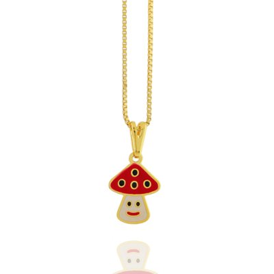 Colar Dona Diva Semi Joias Cogumelo Dourado Menor preço em Colar Dona Diva Semi Joias Cogumelo Dourado