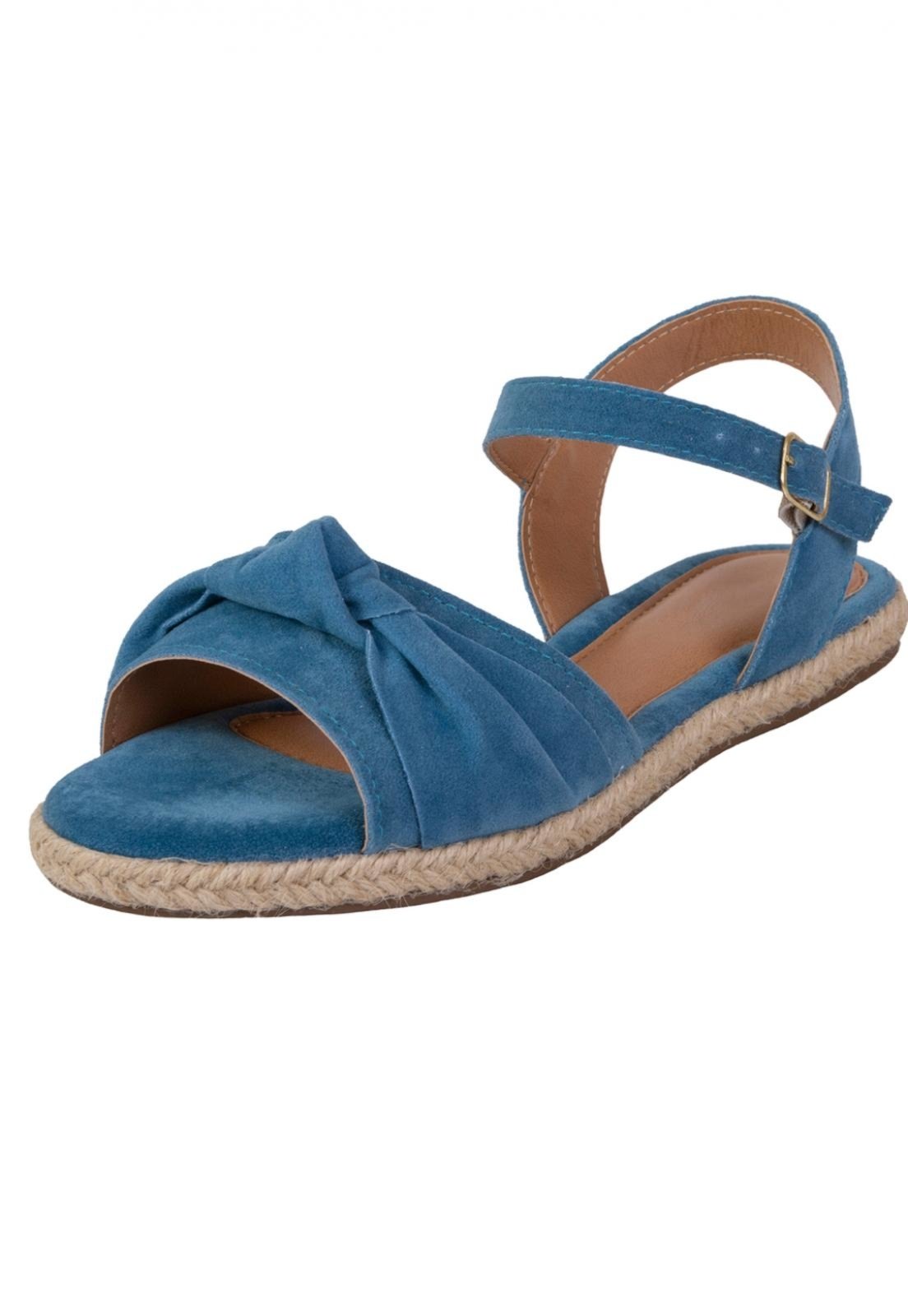 sandalia rasteira com cordas