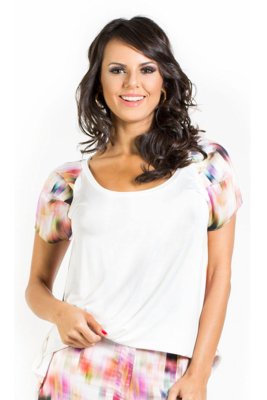 Blusa Douglas Harris Viscose Estampa Rosa Menor preço em Blusa Douglas Harris Viscose Estampa Rosa