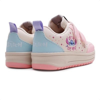 Tênis Disney Stitch Infantil Sem Cadarço Bege