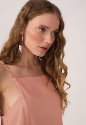 Regata Cropped Dress To Reta Recorte Lateral Rosa