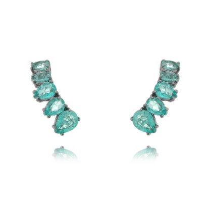 Brinco Drusi Semi Joias Ear Cuff 5 Gotas Zircônias Turmalina Menor preço em Brinco Drusi Semi Joias Ear Cuff 5 Gotas Zircônias Turmalina
