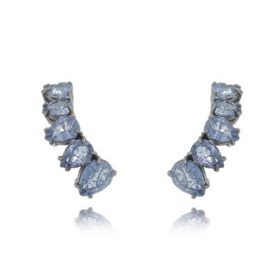 Brinco Drusi Semi Joias Ear Cuff 5 Gotas Zircônias Violeta Menor preço em Brinco Drusi Semi Joias Ear Cuff 5 Gotas Zircônias Violeta