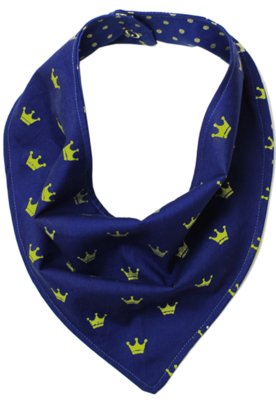 Menor preço em Babador Bandana Dupla Face Coroa Dourada Duccini Azul