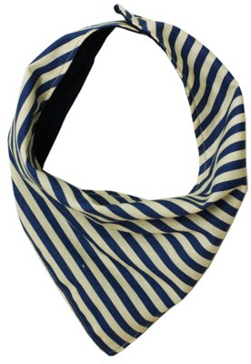 Babador Bandana Dupla Face Listras Azul e Branco Duccini Preto Menor preço em Babador Bandana Dupla Face Listras Azul e Branco Duccini Preto